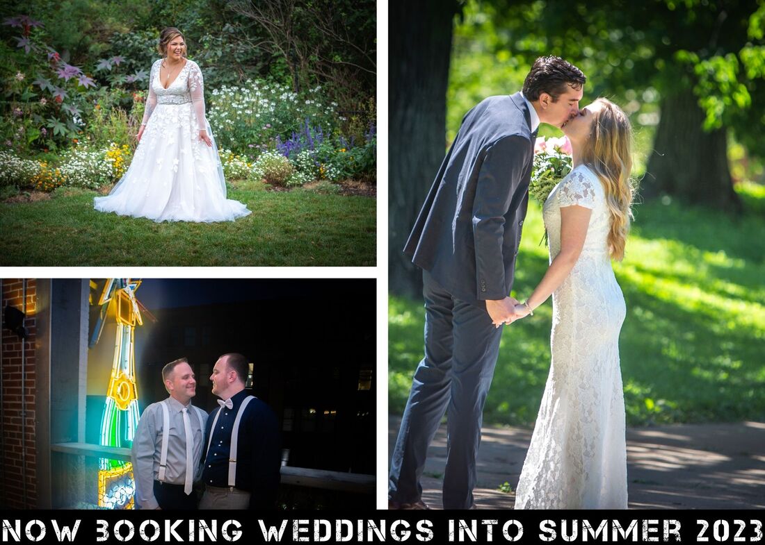 St. Louis wedding photographer at Benton Park, Windows on Washington, and Queeny Park
